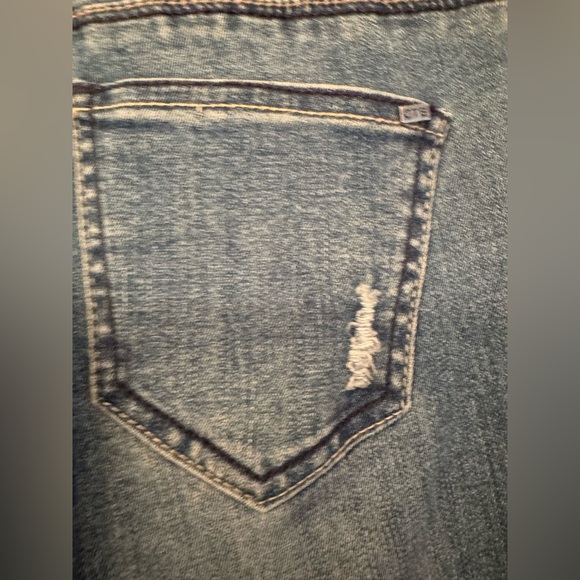 Black Label Crop Jeans C’est Toi Women's Blue Denim Distressed Jeans Size 26 - Picture 13 of 16